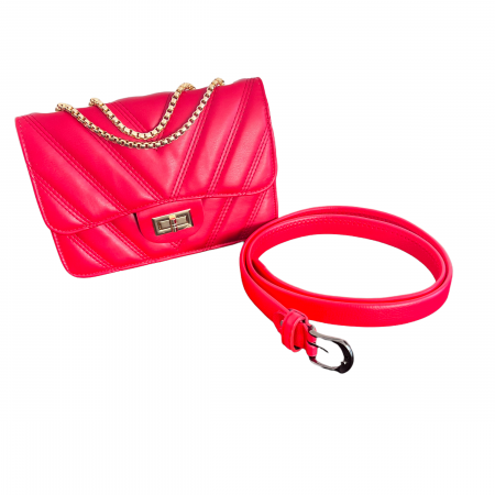 Amour Geanta Lady Red & Curea Piele Naturala [2]