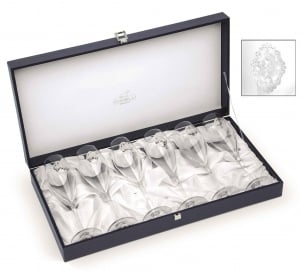 Arabesque Spumante Set 6 Glasses Champagne Silver Plated by Chinelli - made in Italy [0]