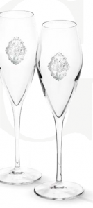 Arabesque Spumante Set 6 Glasses Champagne Silver Plated by Chinelli - made in Italy [1]