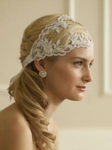 Tiare Mireasa - Bentiță Borealy Lace Ribbon Wedding