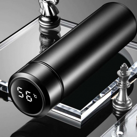 Black Termos LED cu indicator de temperatura,  500 ml Luxury Kitchen [0]