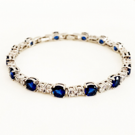 Brăţară Tennis Blue Classic 10 carate Simulated Diamonds & Blue Sapphire [1]