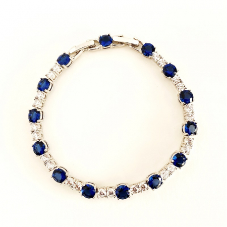Brăţară Tennis Blue Classic 10 carate Simulated Diamonds & Blue Sapphire [2]