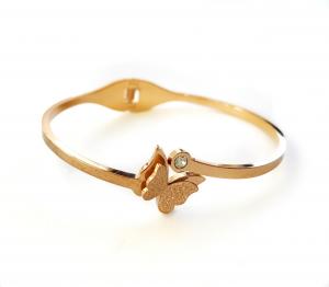 Bratari - Brăţară Borealy Butterfly Pink Bangle