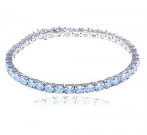 Brăţară Borealy Argint 925 Aquamarine Natural Tennis Bleu [0]