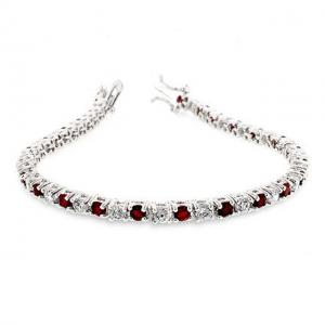 Brăţară Tennis Classic 10 carate Simulated Diamonds & Rubin by Borealy [0]