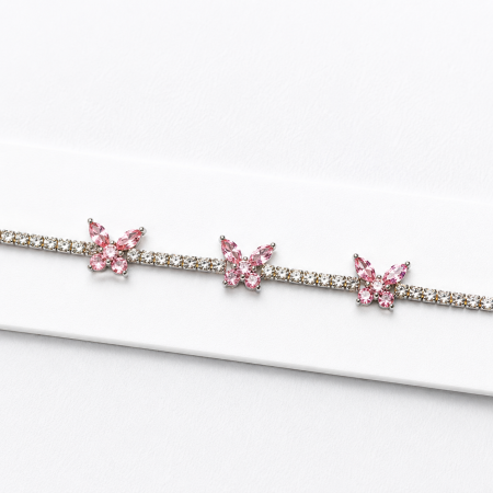 Brățară Pink Butterfly – Eleganță Delicată cu Cristale Roz [2]