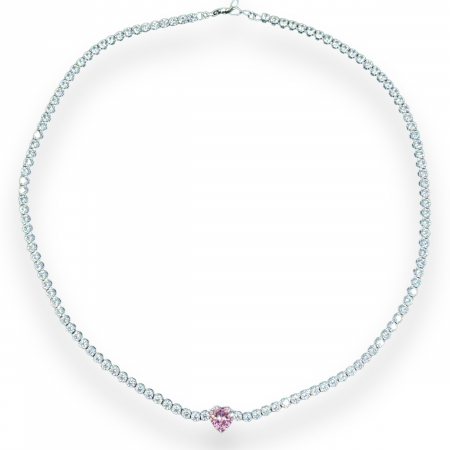 Colier Pink Heart Tennis [1]