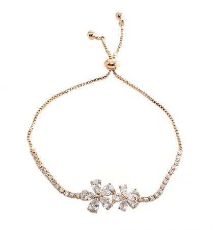 Set Cercei, Colier si Bratara Pink Flower by Borealy [6]