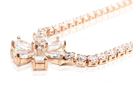 Set Cercei, Colier si Bratara Pink Flower by Borealy [5]