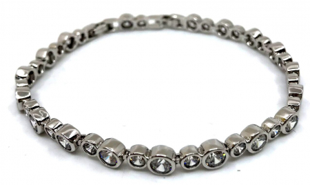 Bratara Tennis White Round by Borealy [3]