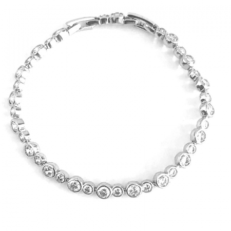 Bratara Tennis White Round by Borealy [0]