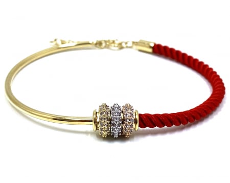 Bratari Mireasa - Bratara  Luxury Zero Snur Rosu - Valentine's Day