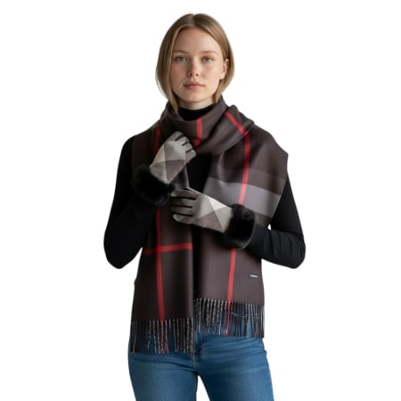 Cadouri si Suveniruri Surpriza, Ideale, Simple, Dragute, Frumoase - British Esarfa Casmir, Manusi & Portofel Cadouri Craciun 2023