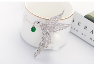 Broşă Eagle Emerald Drop by Borealy [2]