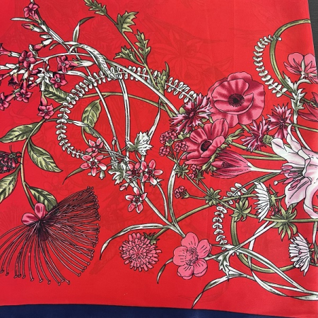 Broşă Blue Butterfly  & Cadou Esarfa Matase [4]