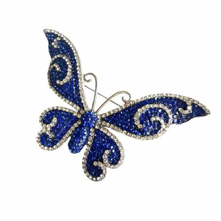 Brosa Fluture Blue & Esarfa Matase Borealy [1]