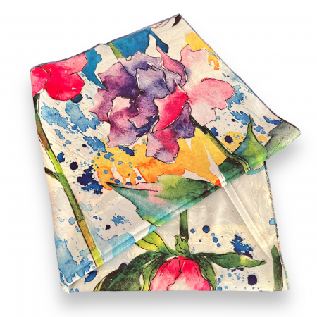 Brosa Borealy Orchid & Esarfa Matase cu 2 fete [2]