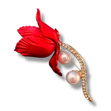 Brose - Cadou 8 Martie Femei – Broșă cu Perlă Elegantă