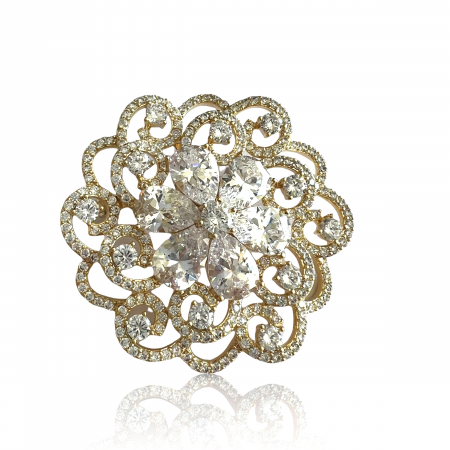 Brosa Elegant Flower &  Cadou Esarfa Matase [4]