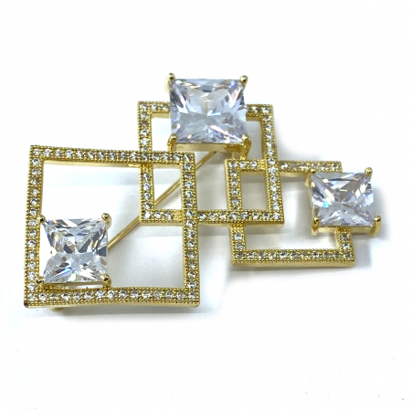 Luxury Brosa Couture Gold & Cadou Esarfa Matase [1]