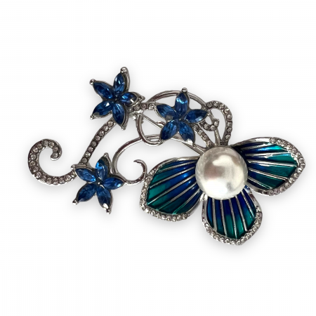 Broşă Flowers & Cadou Esarfa Matase [2]