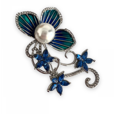 Cadouri 8 Martie - Broşă Flowers & Cadou Esarfa Matase