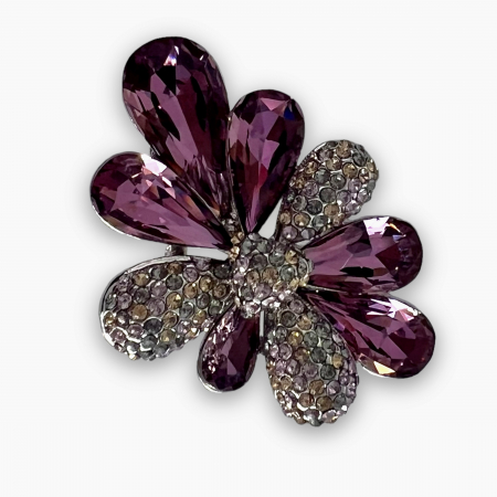 Brosa Flower Purple & Cadou Esarfa Matase & Cutie Depozitare White [2]