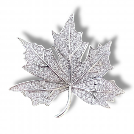 Brosa Marple Leaf & Esarfa Matase [0]