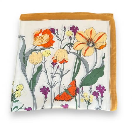 Brosa Leaves Crystals & Esarfa Spring 70 cm x 70 cm [3]