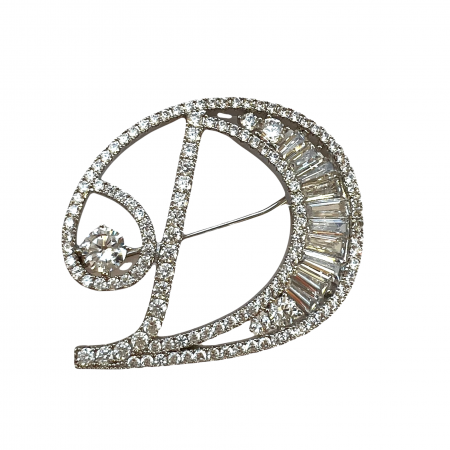 Brosa Letter D & Cadou Esarfa Matase [0]