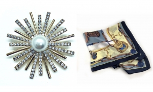 Brosa Médaillon Soleil Gold & Esarfa Coco by Borealy [0]