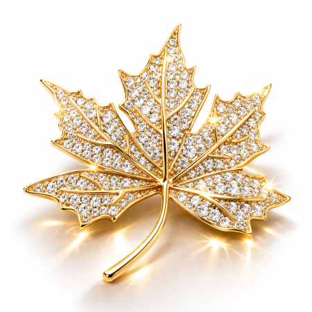 Bijuterii - Brosa Marple Leaf & Esarfa Matase