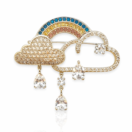 Bijuterii - Brosa Rainy Day & Cadou Esarfa Matase