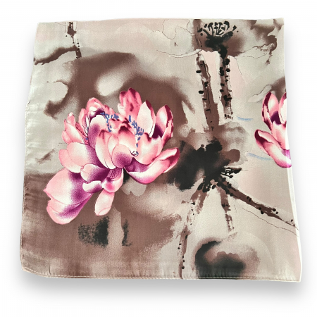 Brosa Red Flowers Sparkle & Cadou Esarfa Matase [3]