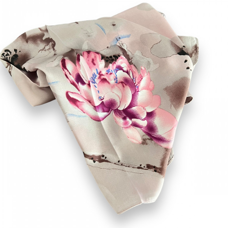 Brosa Red Flowers Sparkle & Cadou Esarfa Matase [2]