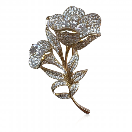 Brosa Lily Flower Borealy & Cadou Esarfa Matase [2]