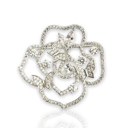 Brosa Rose Butterfly & Cadou Esarfa Matase [2]