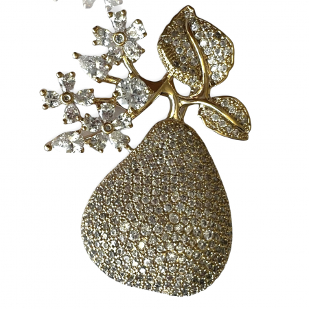 Brosa Pară & Cadou Esarfa Matase [5]