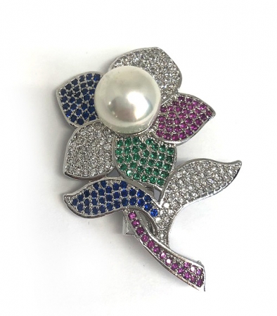 Broşă Pearl Flower White [0]