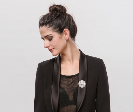 Broşă Borealy Crystal Round Pearls [1]