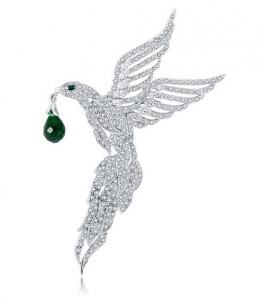 Broşă Eagle Emerald Drop by Borealy [0]