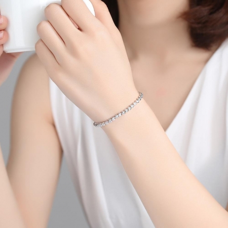 Brăţară Tennis Round Simulated Diamonds [1]