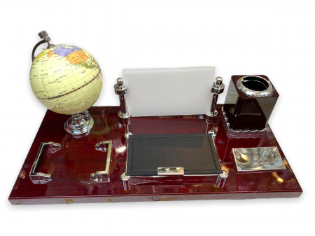 Set Birou Brown Business Desk 2 - Photo Frame, Gravat cu Mesaj Inspirational [0]