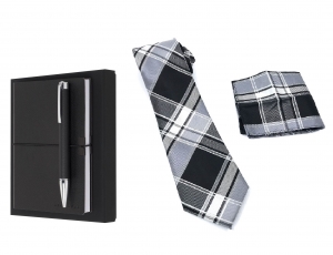 Business Gift Set Agenda cu Pix Hugo Boss si Cravata cu batista costum - personalizabil [0]