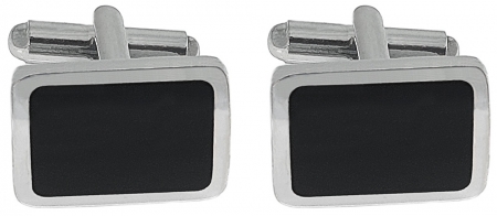 Butoni Camasa Barbati - Butoni Black Silver by Borealy