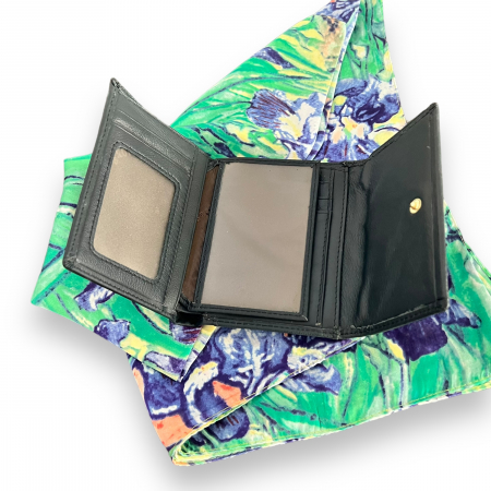 Cadou Portofel Blue Piele Naturala si Esarfa Matase [4]