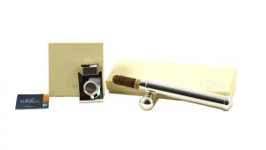 Chinelli set holder și cutter placate cu argint [0]