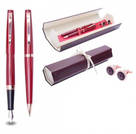 Cadou Business Visiniu Stilou, Pix si Butoni [0]