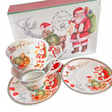 Cadou Set 2 Cani Merry Christmas cu farfurioare [2]